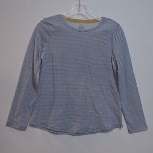 Wonder Nation White-Blue Stripes Prints Long Sleeves Tee Girls L (10-12) Plus